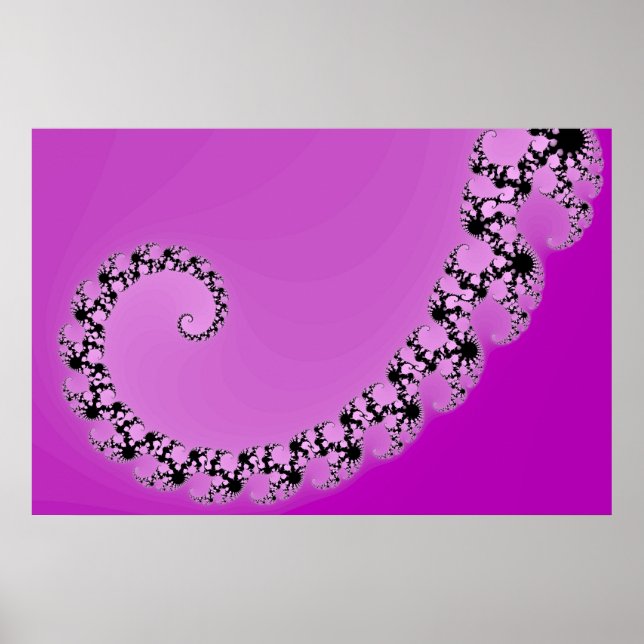 Lila Mandelbrot Spiral Poster (Vorne)