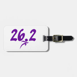 Lila Marathon 26,2 Gepäckanhänger