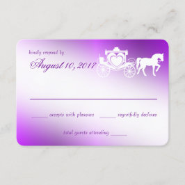 Lila Märchenkarte RSVP Karte