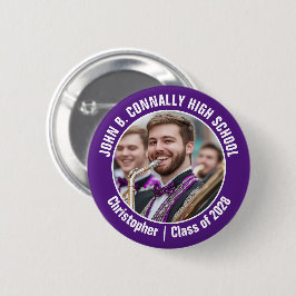 Lila Marching Band Foto High School Brag Button