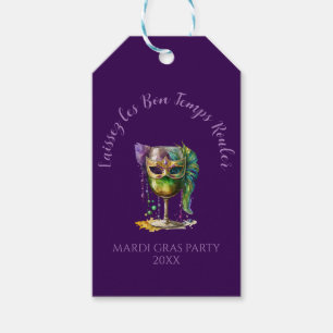 Lila Mardi-Gras-Maske Geschenkanhänger