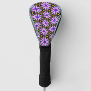 Lila Marguerite-Muster Golf Headcover