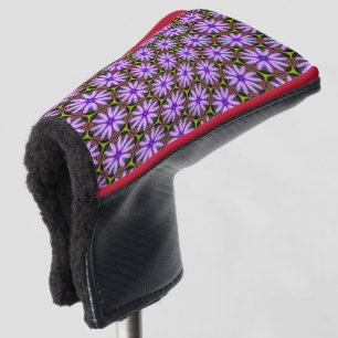 Lila Marguerite-Muster Golf Headcover