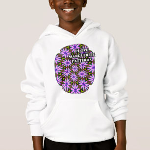 Lila Marguerite-Muster Hoodie