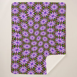 Lila Marguerite-Muster Sherpadecke