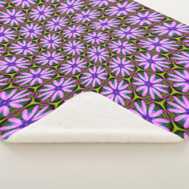Lila Marguerite-Muster Sherpadecke