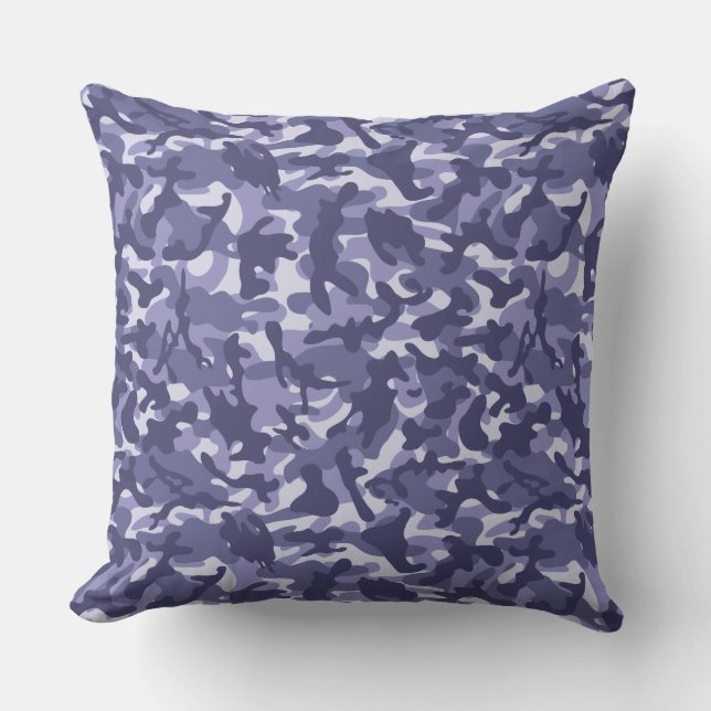 Lila Marine Camouflage Kissen (Vorderseite)