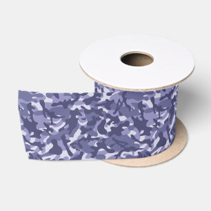 Lila Marine Camouflage Satinband