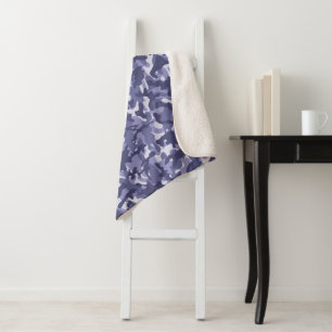Lila Marine Camouflage Sherpadecke