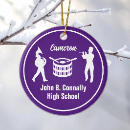 Lila Marinebruppe für High School - Weihnachten Keramik Ornament