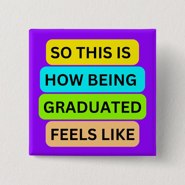 Lila Markierungsknopf SO_THIS_IS_HOW_BEING_G Button (Vorderseite)