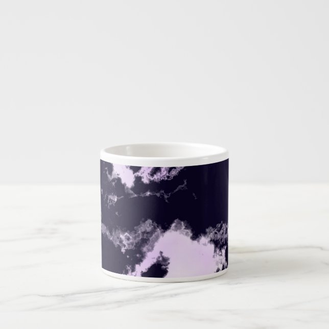 Lila Marmor Espressotasse (Vorderseite)