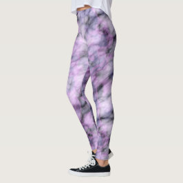Lila Marmor Leggings