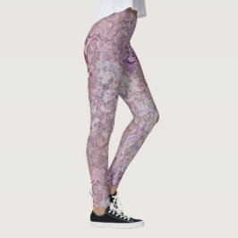 Lila Marmor Leggings