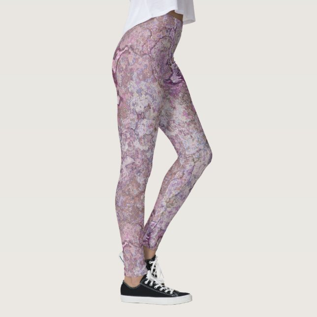 Lila Marmor Leggings (Rechts)