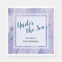 Lila Marmor unter dem Meer Serviette