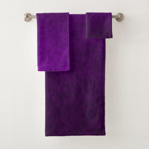 Lila Marmormuster Badhandtuch Set