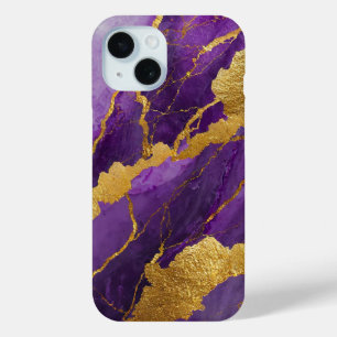 Lila Marmormuster mit Gold Case-Mate iPhone Hülle