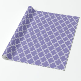 Lila marokkanische Moods Quatrefoil Geschenkpapier