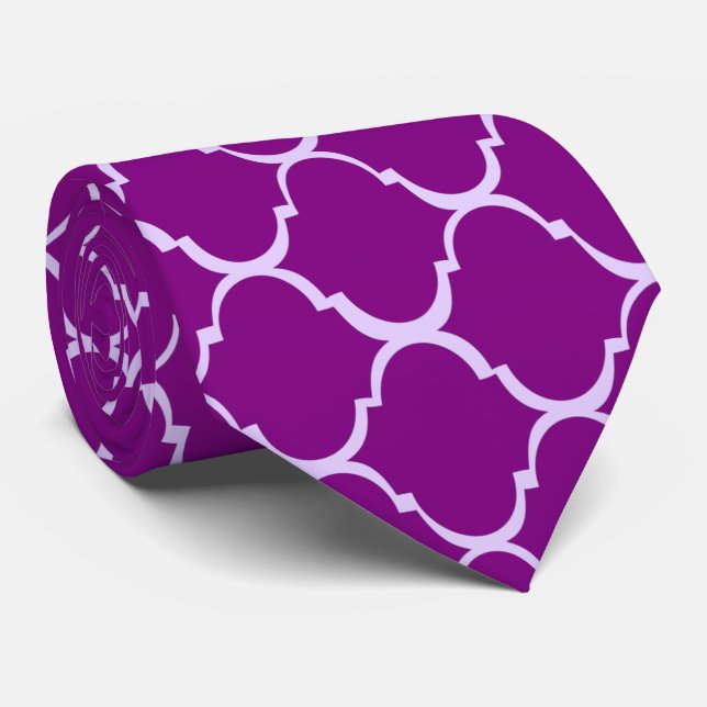 Lila marokkanisches Design Krawatte (Gerollt)