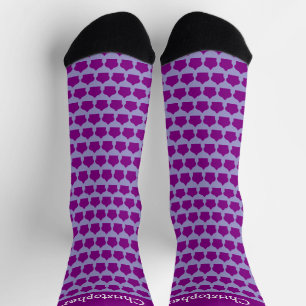 Lila marokkanisches Musterdesign Socken