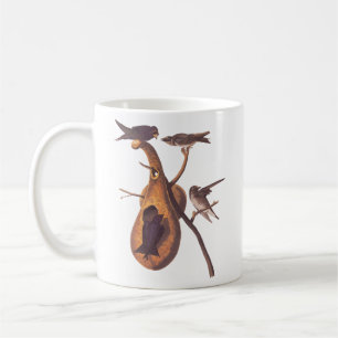 Lila Martin Audubon Bird Family und Gourd Zuhause Kaffeetasse