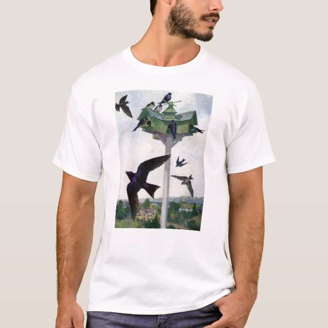 Lila Martins und ihr Birdhouse T-Shirt (Vorderseite)