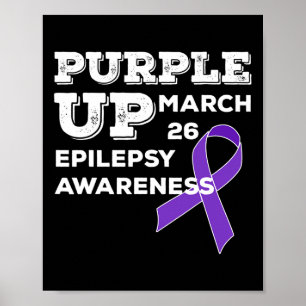 Lila März 26 Unterstützung für Epilepsie Sensibili Poster