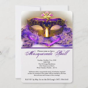 Lila Maskenball Maske Kostüm Halloween Teil Einladung