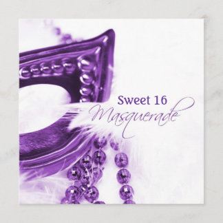 Lila Maskenmaske Einladung