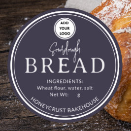 Lila Maulwurf Bäckerei Sauerteigbrot-Logo-Aufklebe Runder Aufkleber