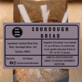 Lila Maulwurfshäuschen Gesetz Sauerteig Brot Etik Rechteckiger Aufkleber
