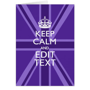 Lila Mauve Behielt Ruhe und Ihre Textunionsbuchse