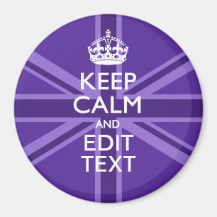 Lila Mauve Behielt Ruhe und Ihre Textunionsbuchse Magnet