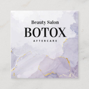 Lila Mauve Botox Aftercare Square Business Card Quadratische Visitenkarte