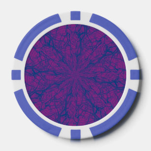 Lila Maze Poker Chips
