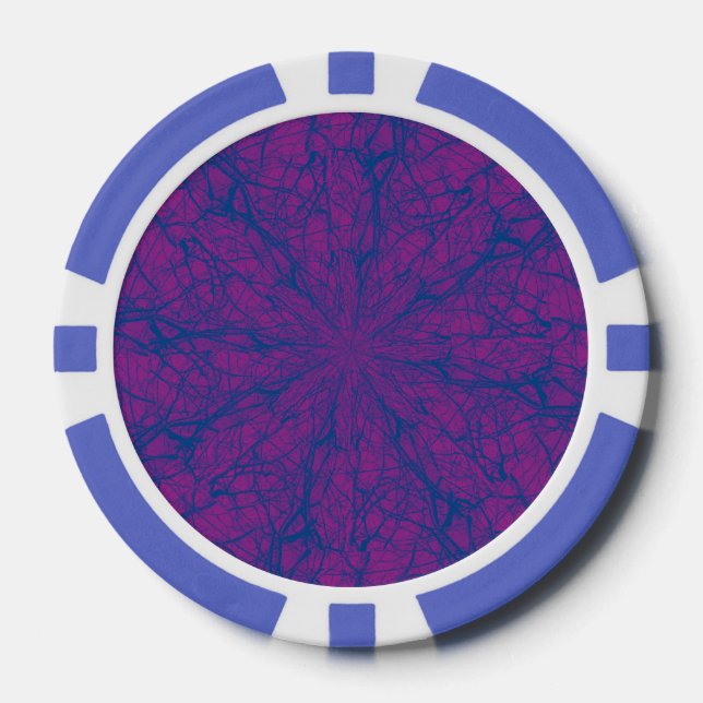 Lila Maze Poker Chips (Vorderseite)