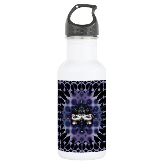 Lila Meditation Edelstahlflasche (Vorderseite)