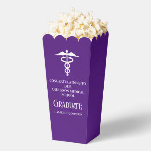 Lila Medizinische Fakultät Abschlussfeier Popcorn Geschenkschachtel