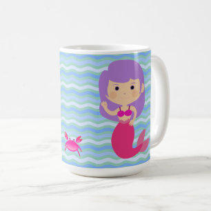 Lila Meerjungfrau Kaffeetasse