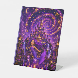 Lila Meerjungfrau Stern Spirale Fantasy Schloss Ku Sockelschild