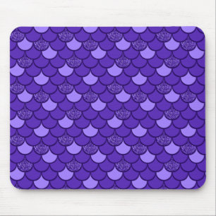 Lila Meerjungstatur mit Glitzer-Effekt Mousepad