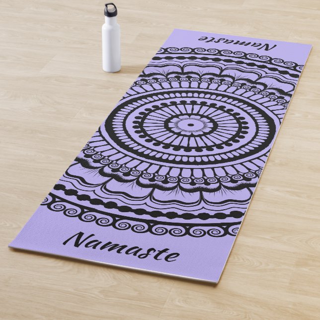 Lila Mehndi Henna Mandala Yogamatte (Beispiel)