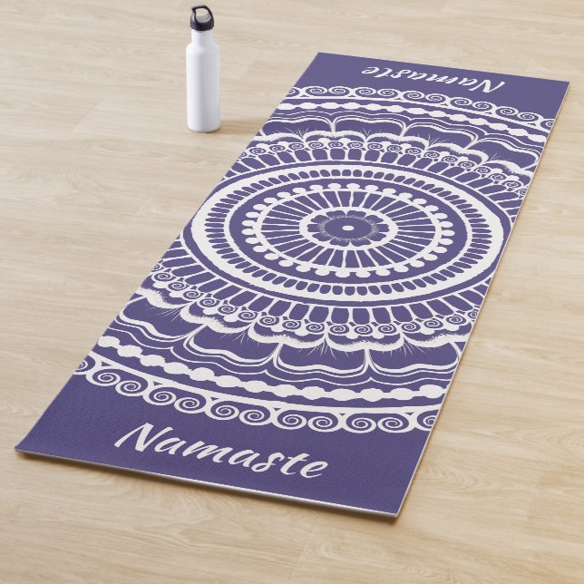 Lila Mehndi Henna Mandala Yogamatte (Beispiel)