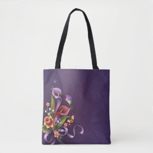 Lila# Mehrdruck-Totbeutel, Mittel Tasche