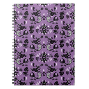 Lila Mermaid Fantasy Notizblock