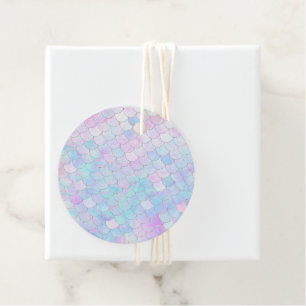 Lila Mermaid Iridescent Holographic Geschenkanhänger
