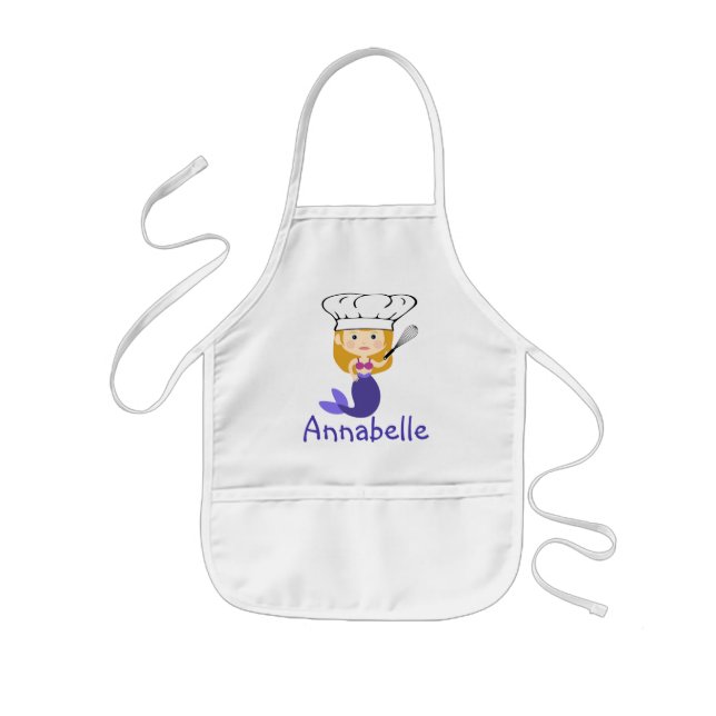 Lila Mermaid Koch personalisieren Kinderschürze (Vorne)