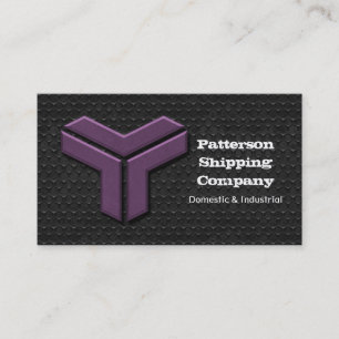 Lila Metal Grunge Business Card Visitenkarte