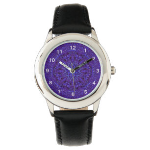 Lila metallisches armbanduhr